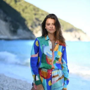 G.KERO - Short Metisse Lin