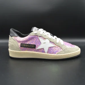 Golden Goose ballstar gris/paillettes rose/blanc - T36