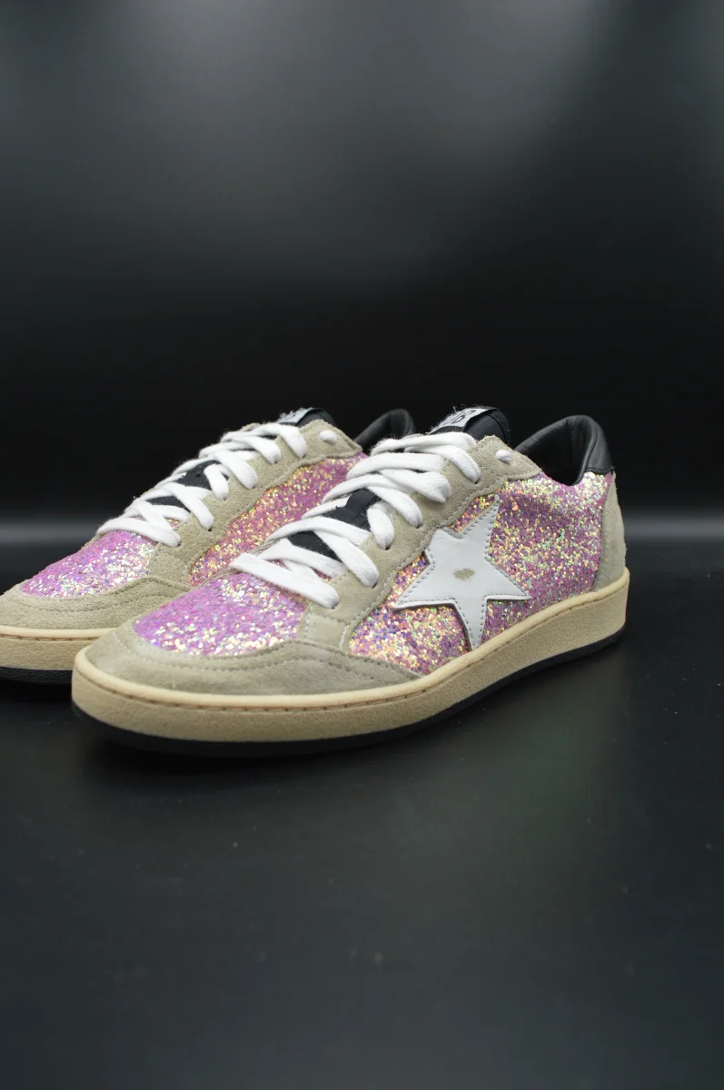Golden Goose ballstar gris/paillettes rose/blanc - T36 – Image 7