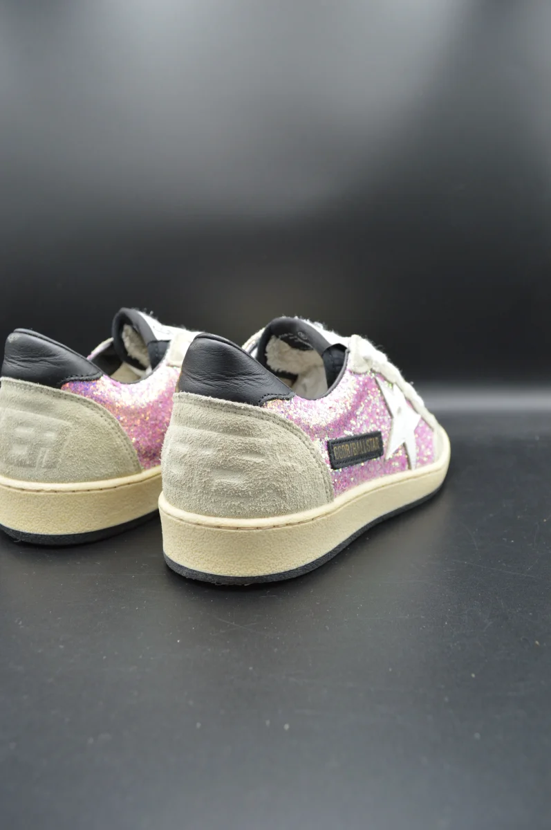 Golden Goose ballstar gris/paillettes rose/blanc - T36 – Image 9