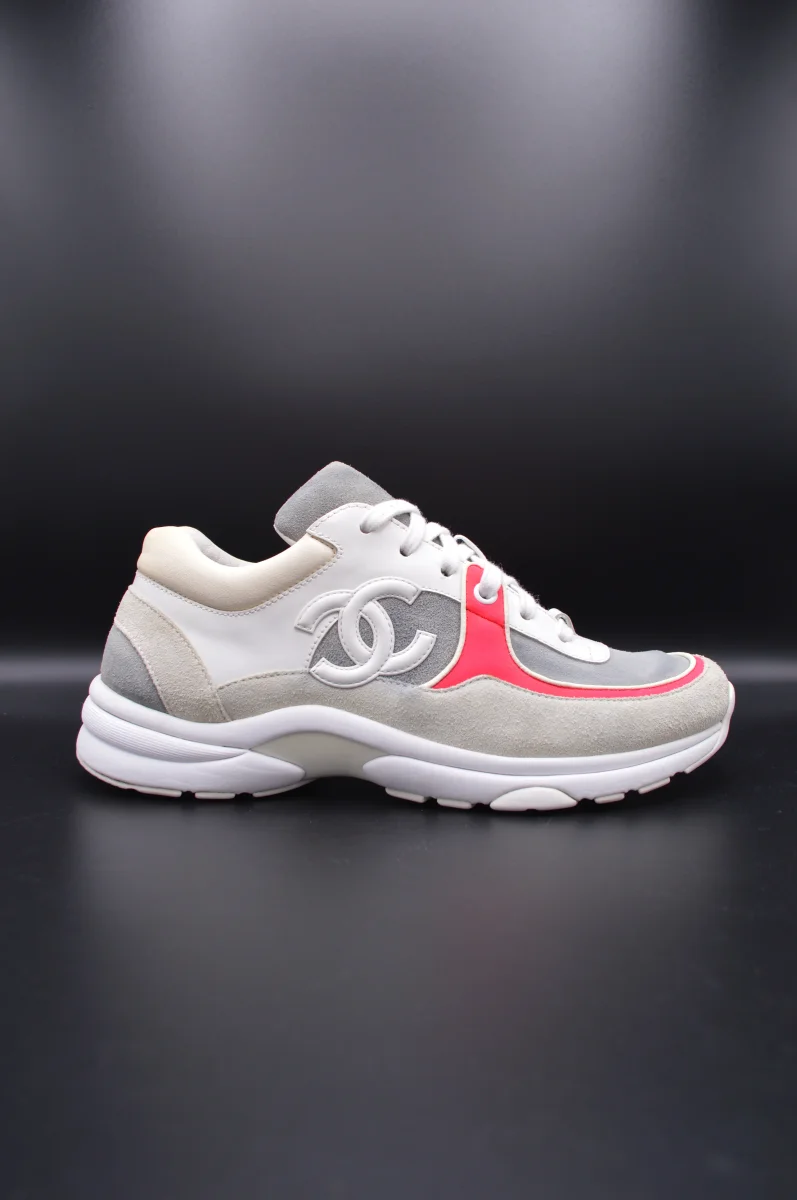 Chanel sneakers blanc/gris/rose - T38 – Image 2
