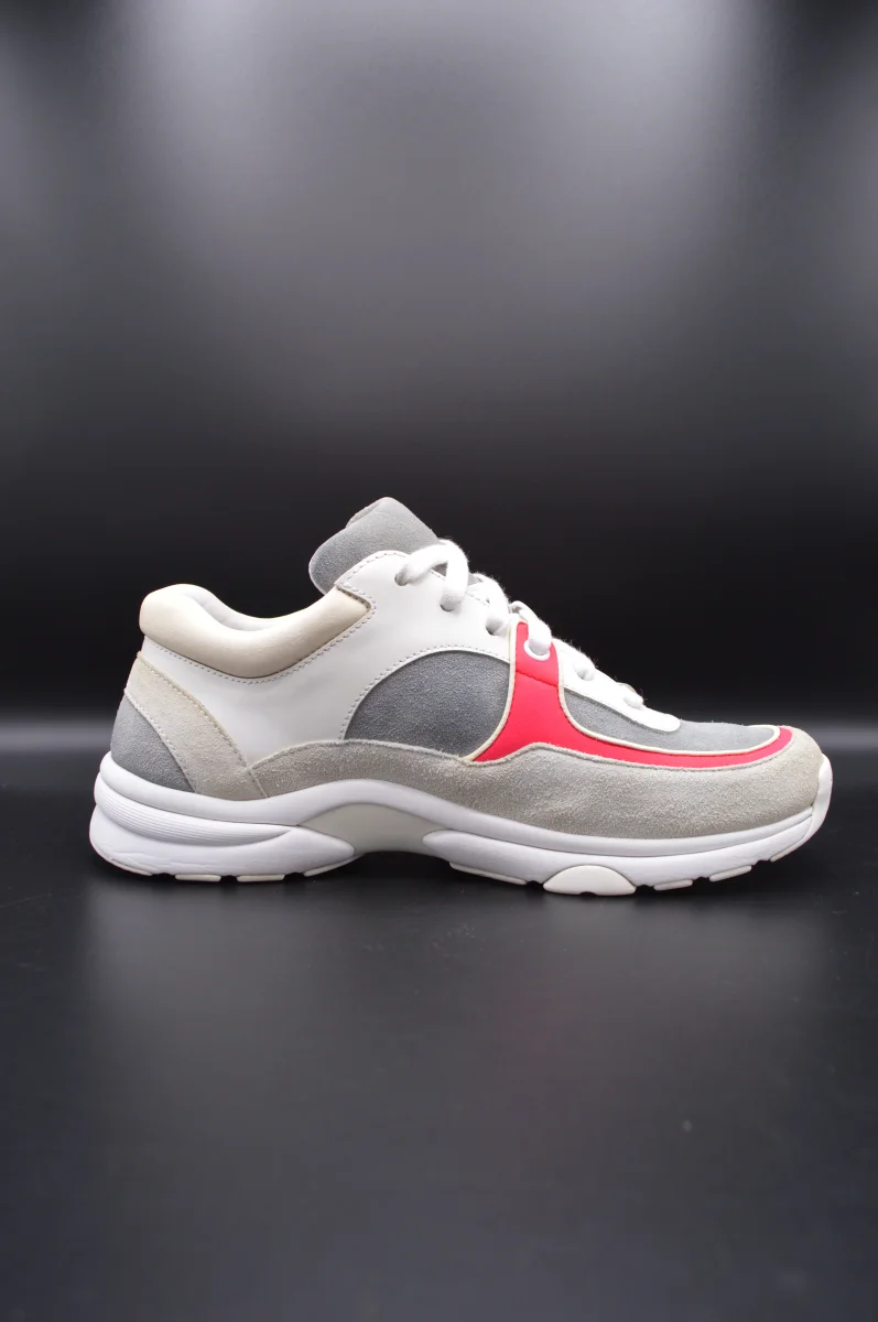 Chanel sneakers blanc/gris/rose - T38 – Image 5