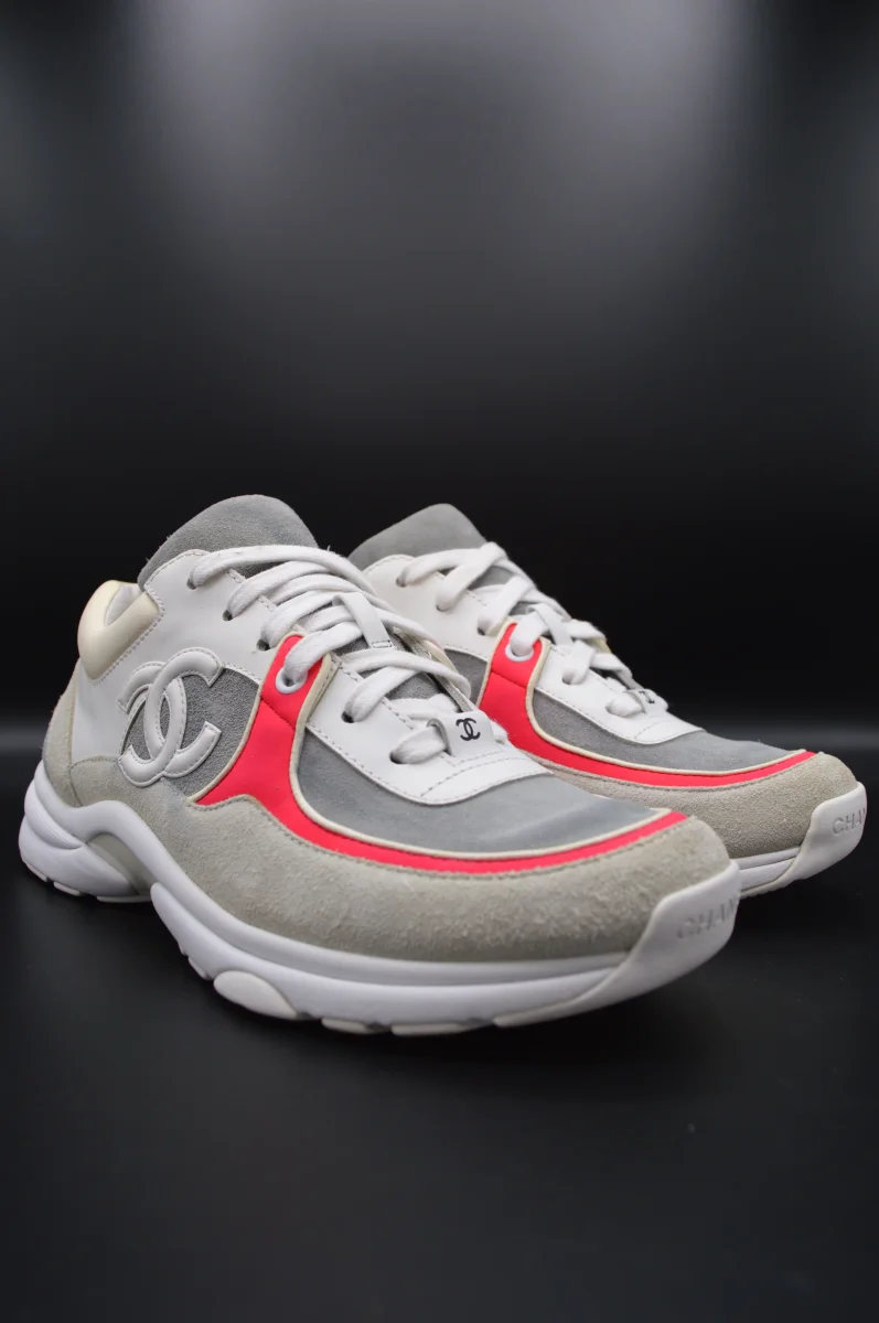 Chanel sneakers blanc/gris/rose - T38 – Image 6