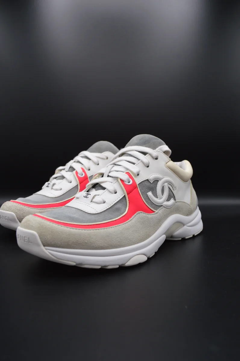 Chanel sneakers blanc/gris/rose - T38 – Image 7