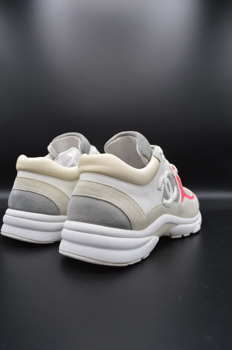Chanel sneakers blanc/gris/rose - T38 – Image 9