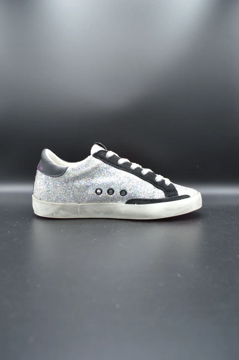 Golden Goose superstar paillettes argent/rose/noir - T36 – Image 5