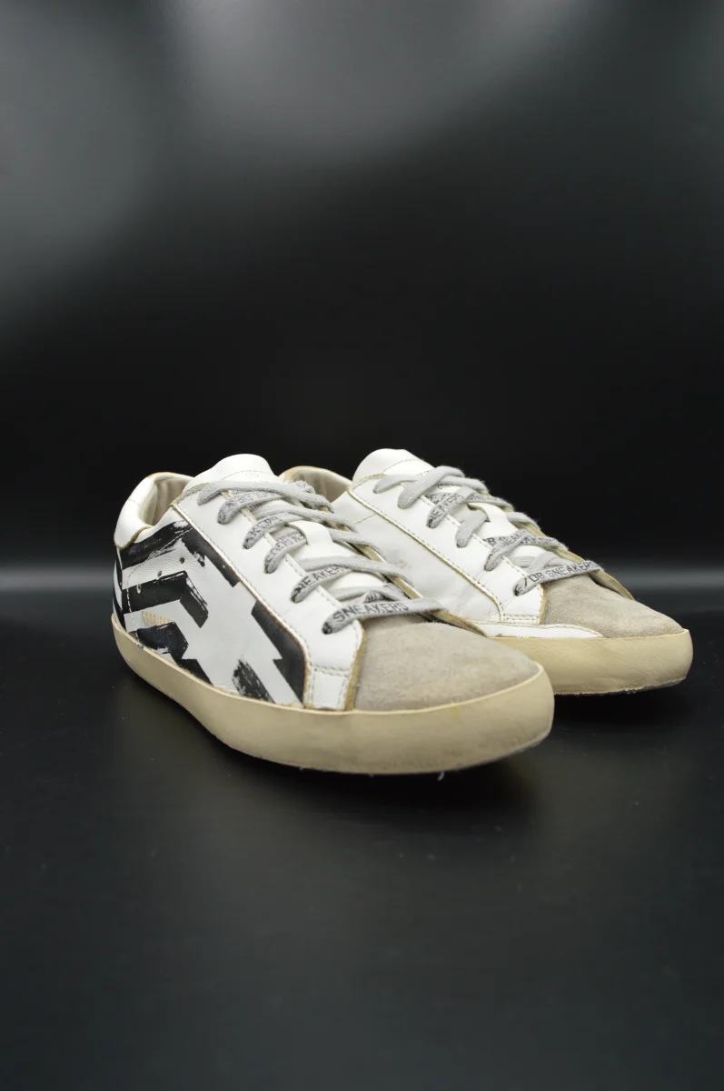 Golden Goose superstar blanc/noir/gris - T37 – Image 6