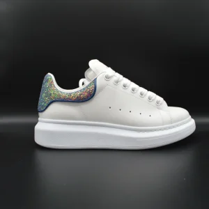 Alexander Mcqueen Oversize blanc/paillette bleu/violet - T38