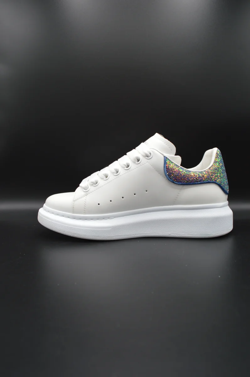 Alexander Mcqueen Oversize blanc/paillette bleu/violet - T38 – Image 3