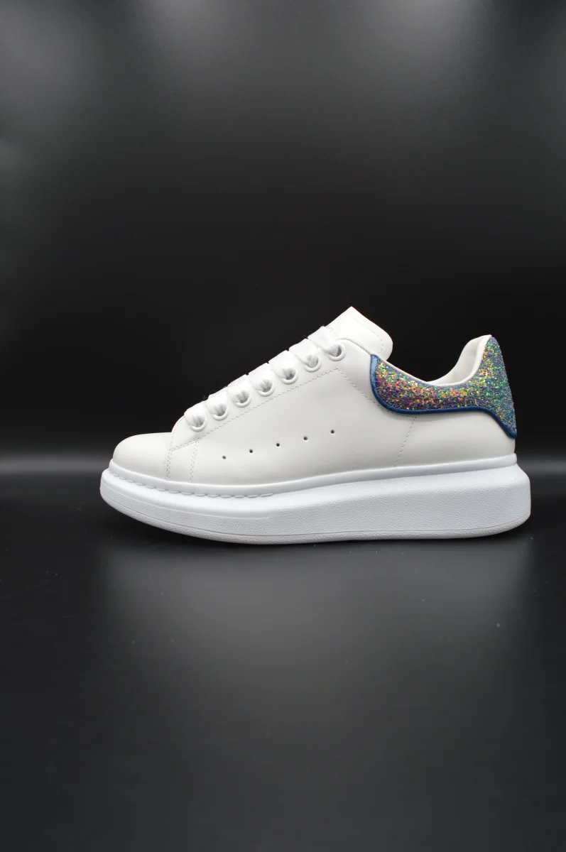 Alexander Mcqueen Oversize blanc/paillette bleu/violet - T38 – Image 4