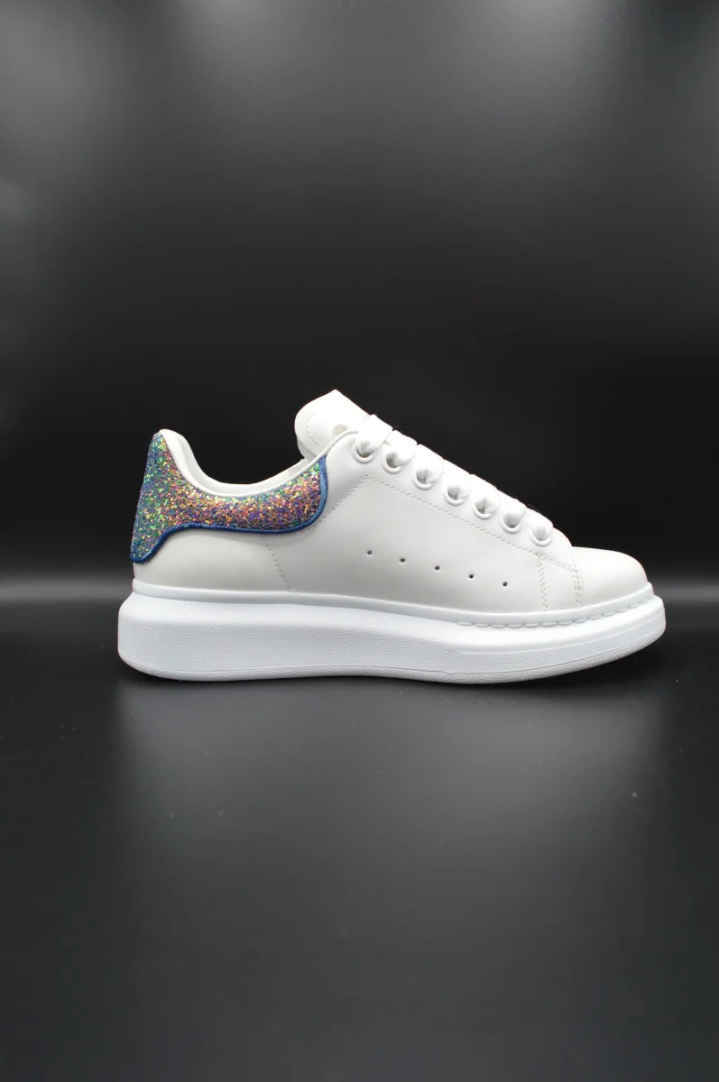 Alexander Mcqueen Oversize blanc/paillette bleu/violet - T38 – Image 5