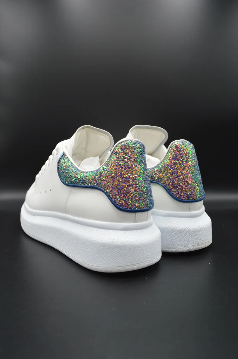 Alexander Mcqueen Oversize blanc/paillette bleu/violet - T38 – Image 8