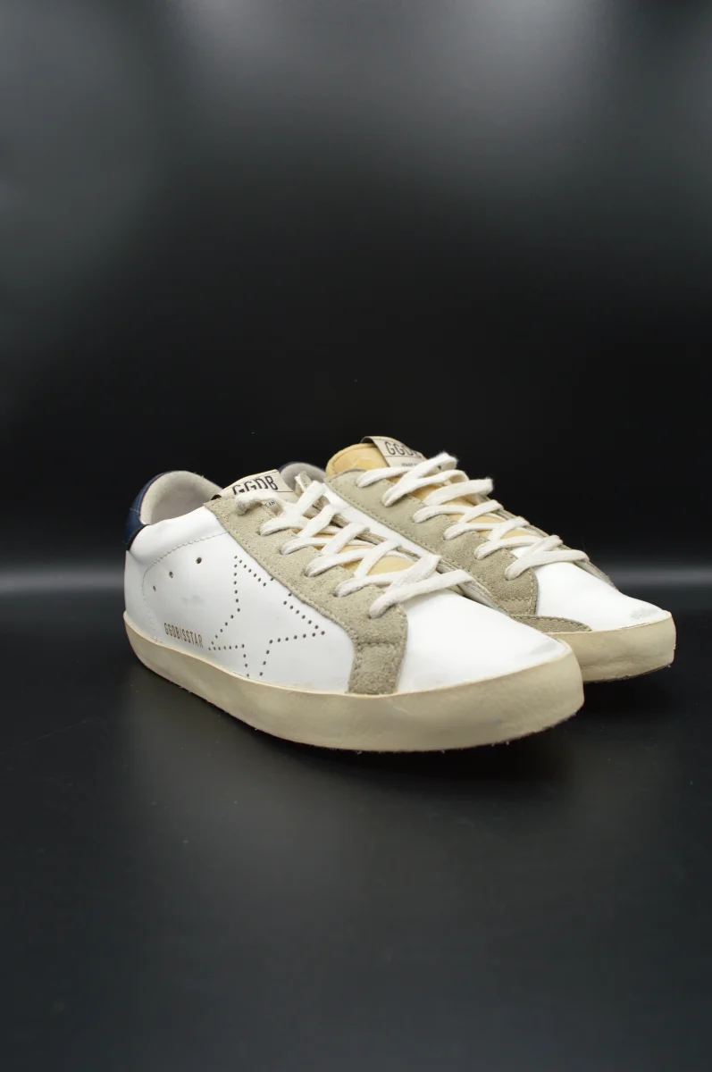 Golden Goose Superstar blanc/bleu marine/beige/gris - T38 – Image 6