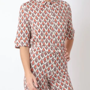 CHEMISE LAUREN SOLEIL ROUGE