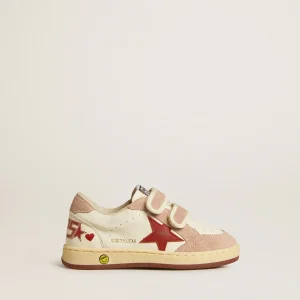GOLDEN GOOSE - Ball Star White & Red