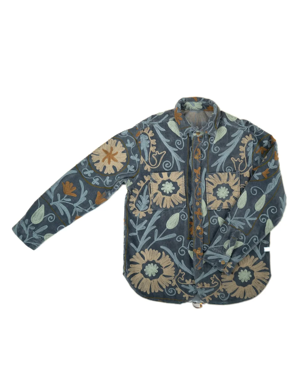 L'ÎLE BLEUE - SURCHEMISE PAUL SUZANI VELOURS – Image 3