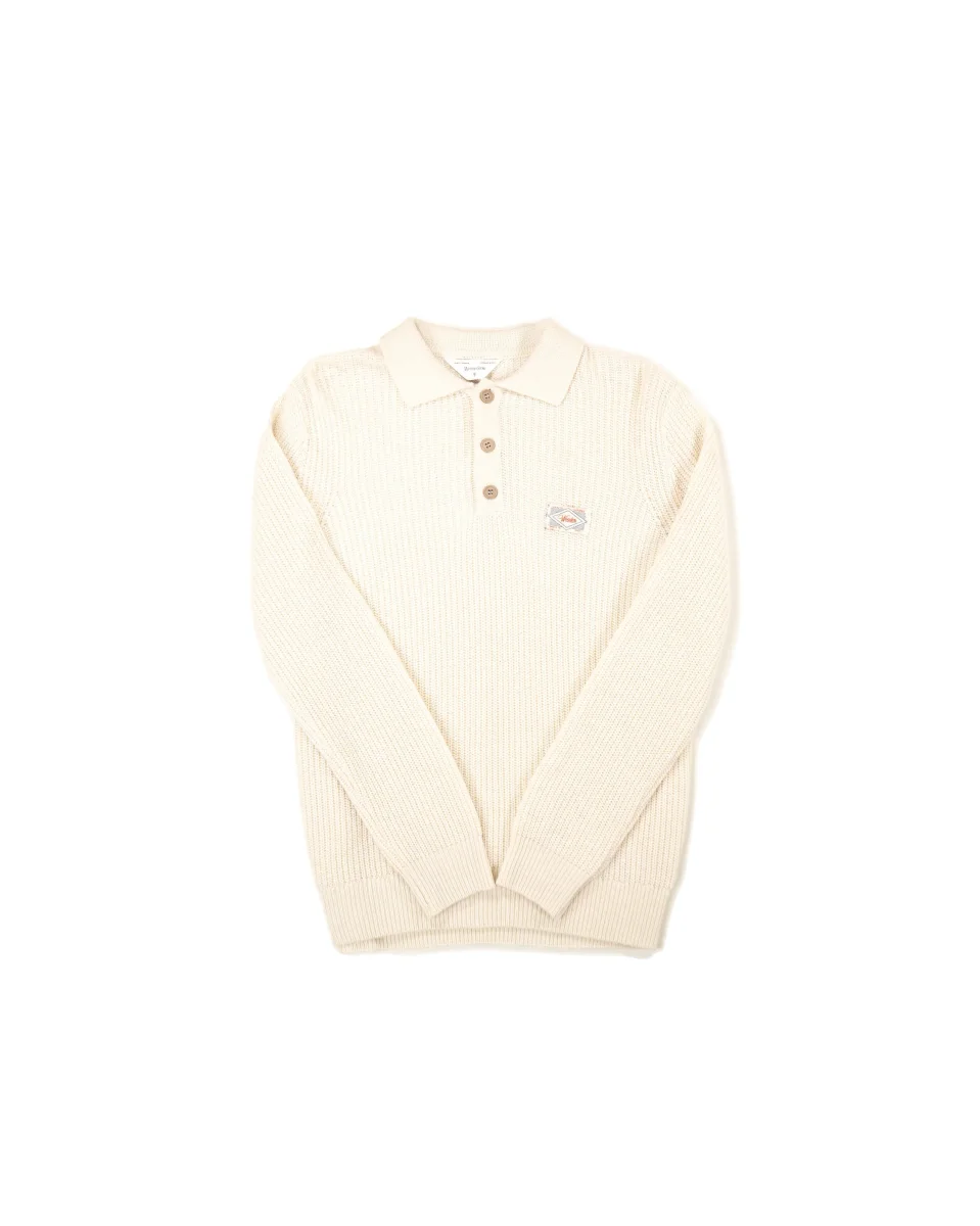 WOODEN - PULL COL POLO ECRU – Image 3