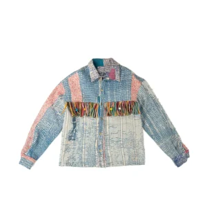 L'ÎLE BLEUE - VESTE KANTHA - FRANGES