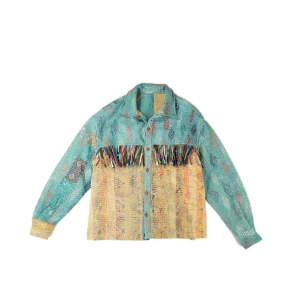 L'ÎLE BLEUE - VESTE KANTHA À FRANGE EMB COULEUR 2
