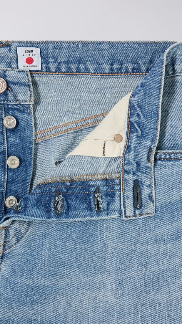 EDWIN - Slim Tapered Kaihara Blue Light Used – Image 6