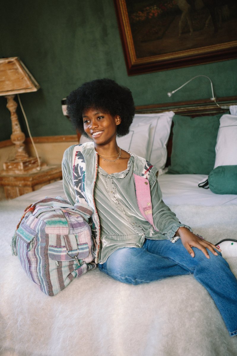 L'ÎLE BLEUE - Weekend Bag Kantha – Image 3