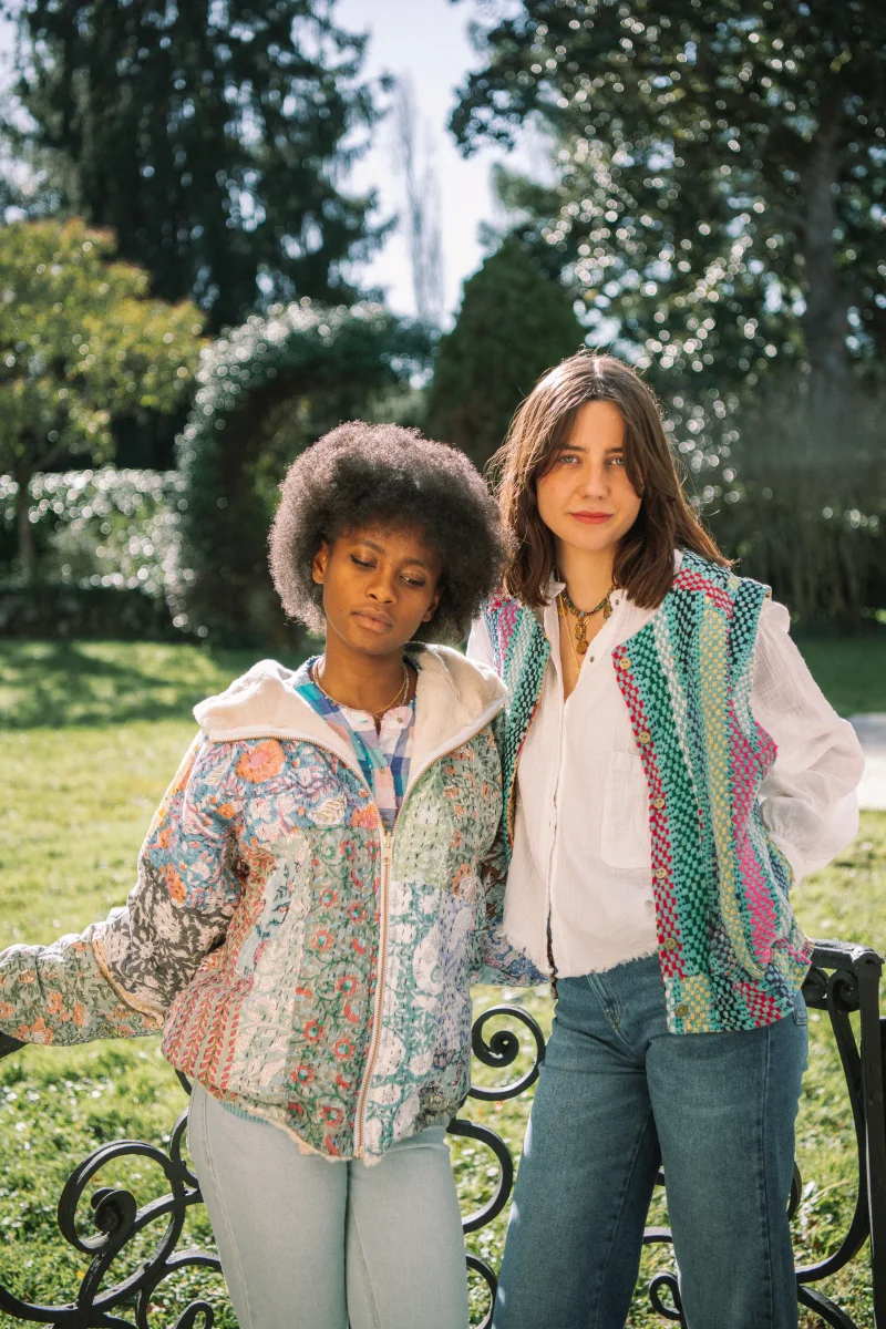 L'ÎLE BLEUE - Gilet Kantha Galicha – Image 3