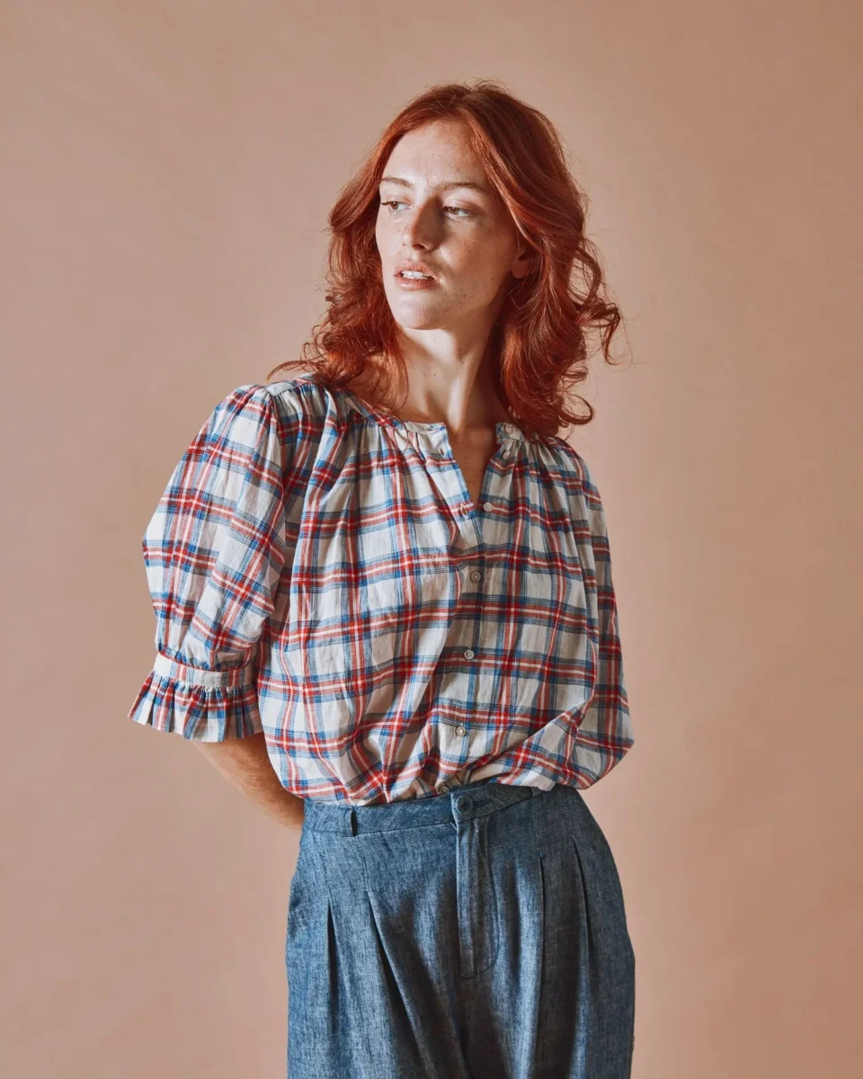 EMILE ET IDA - BLOUSE KHADI À CARREAUX – Image 3