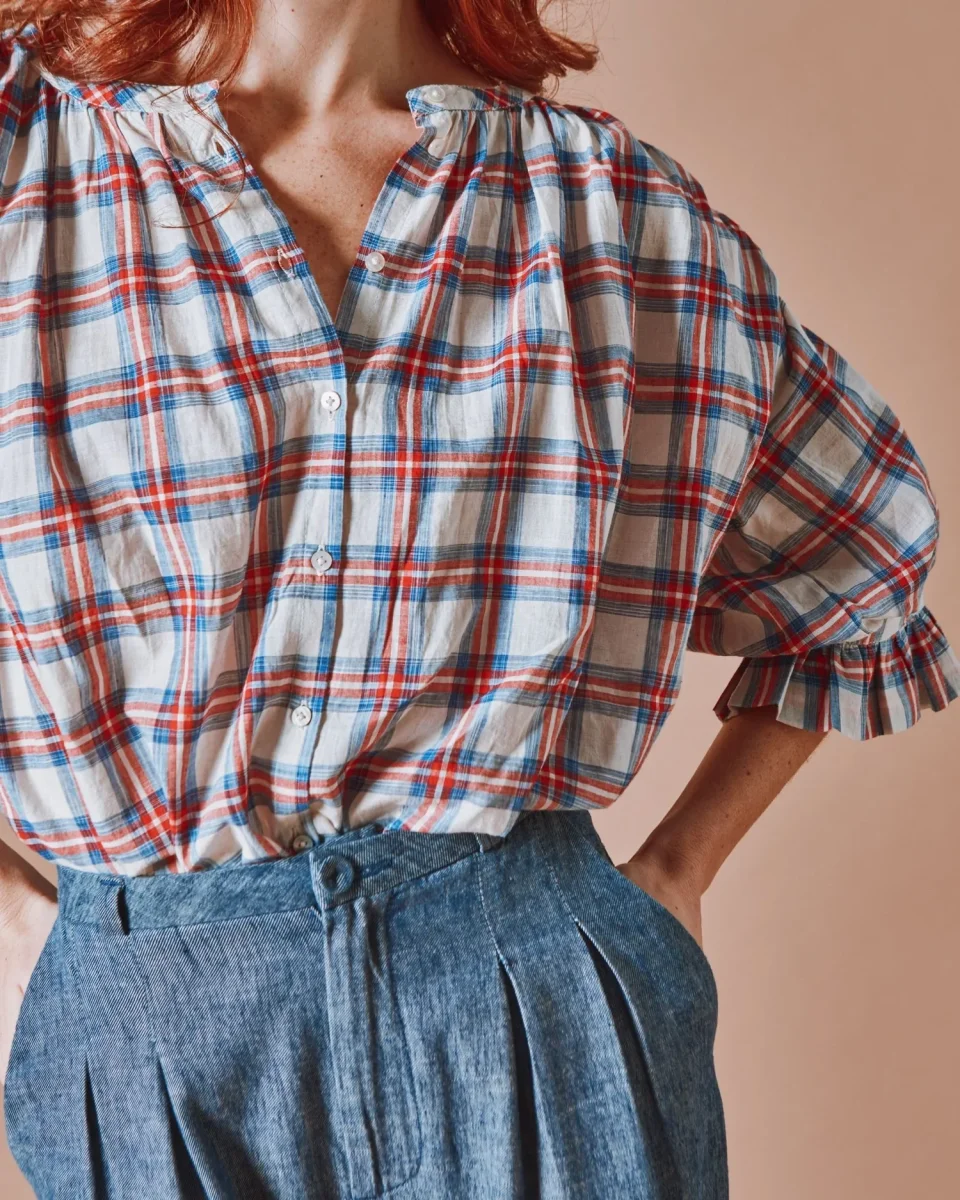 EMILE ET IDA - BLOUSE KHADI À CARREAUX – Image 7