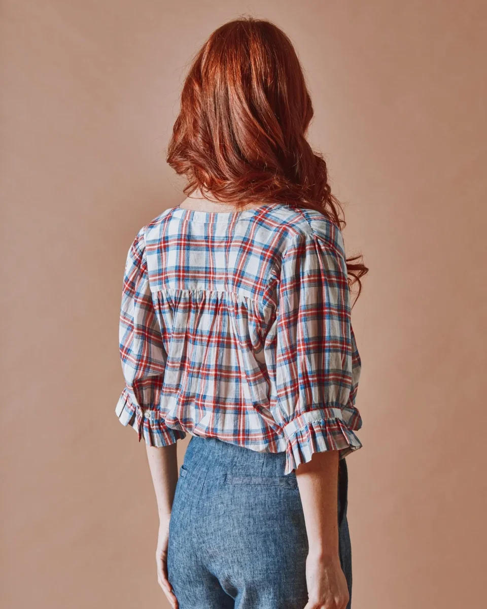 EMILE ET IDA - BLOUSE KHADI À CARREAUX – Image 8