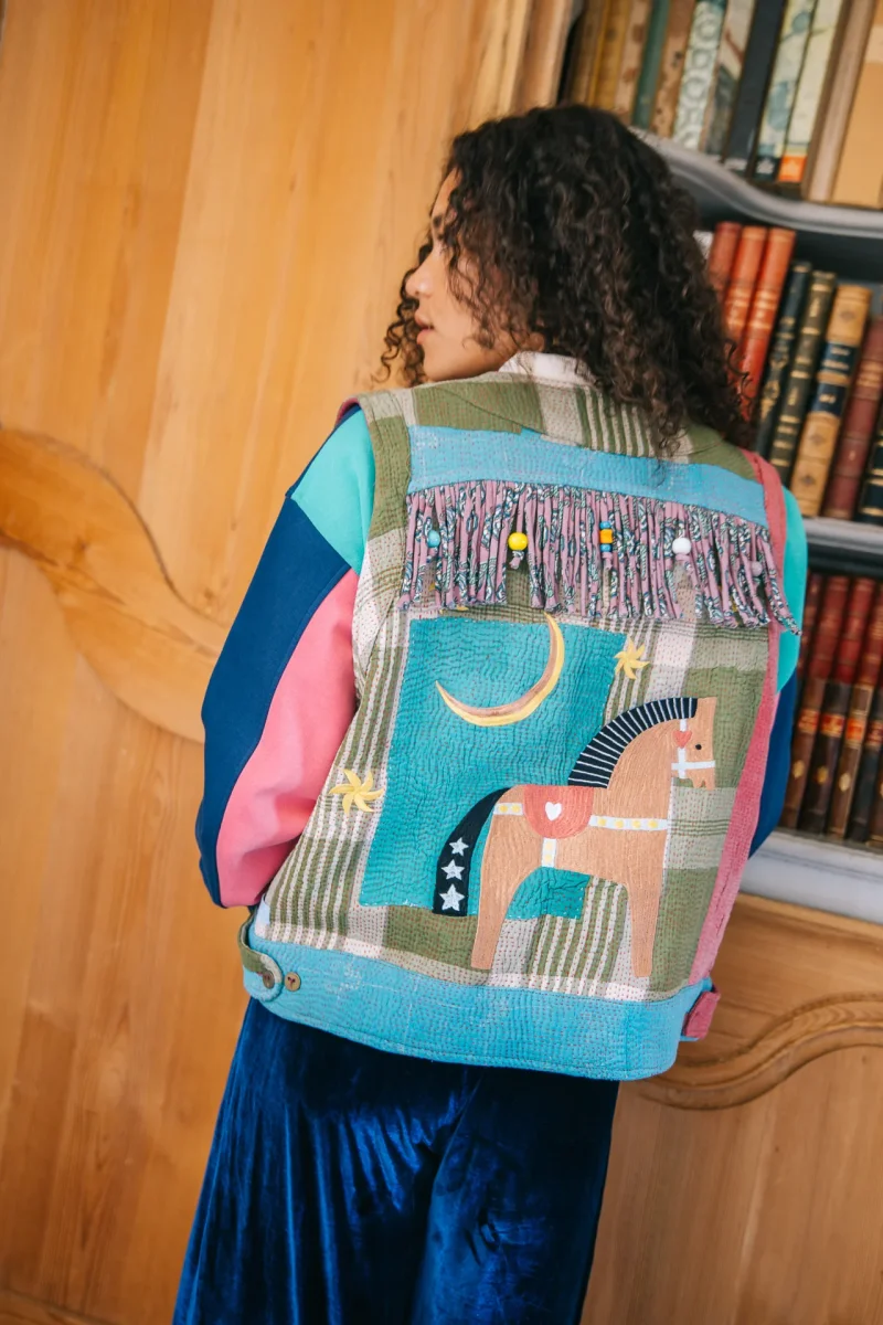 L'ÎLE BLEUE - GILET ANNIE CHEVAL – Image 2