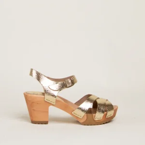 BOSABO - Mules À Talons Angie Doré