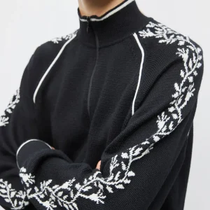 VESTE ÉBÈNE MAILLE FLORALE