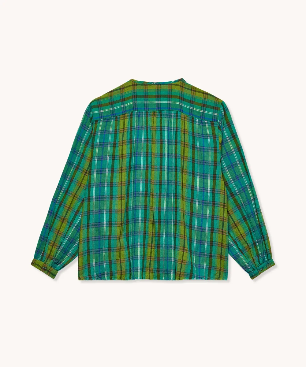 L'ÎLE BLEUE - BLOUSE KAMINI MADRAS VERT – Image 4