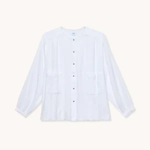 L'ÎLE BLEUE - BLOUSE KAMNI MINI BUBBLE BLANCHE