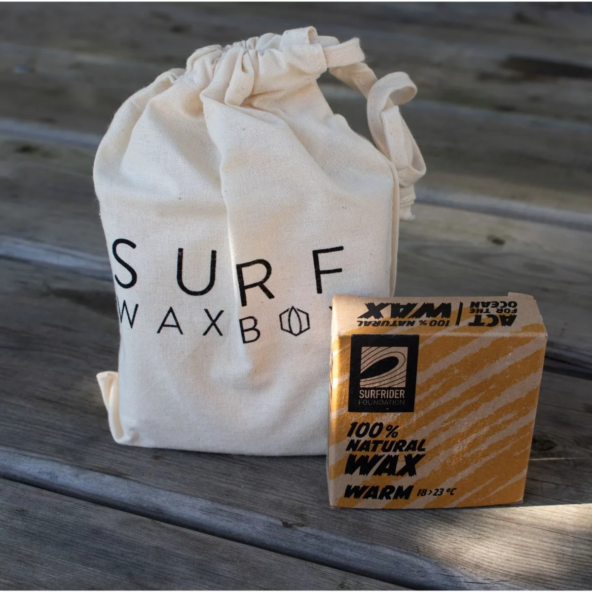 Kit Wax et Waxbox en bois gravé avec peigne « Surfrider » – Image 2