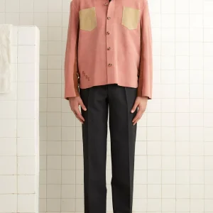 CHEMISE DE TRAVAIL SUEDE ROSE