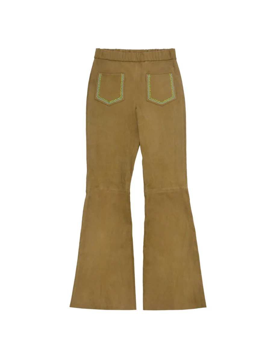 PANTALON WILD SUEDE OLIVE – Image 6