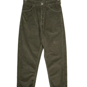 WOODEN - PANTALON VERT CÔTELÉ