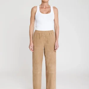 SERGE PARIENTE - PANTALON EN CHÈVRE BEIGE