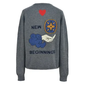 PULL NEW BEGINNINGS CACHEMIRE GRIS