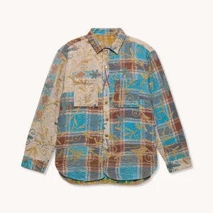 L'ÎLE BLEUE - SURCHEMISE PAUL EN KANTHA SUZANI