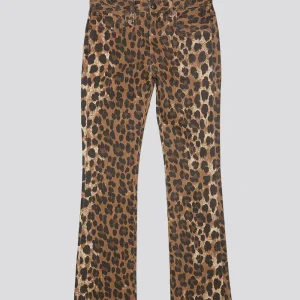 JEAN KICK FIT STONE WASHED LEOPARD