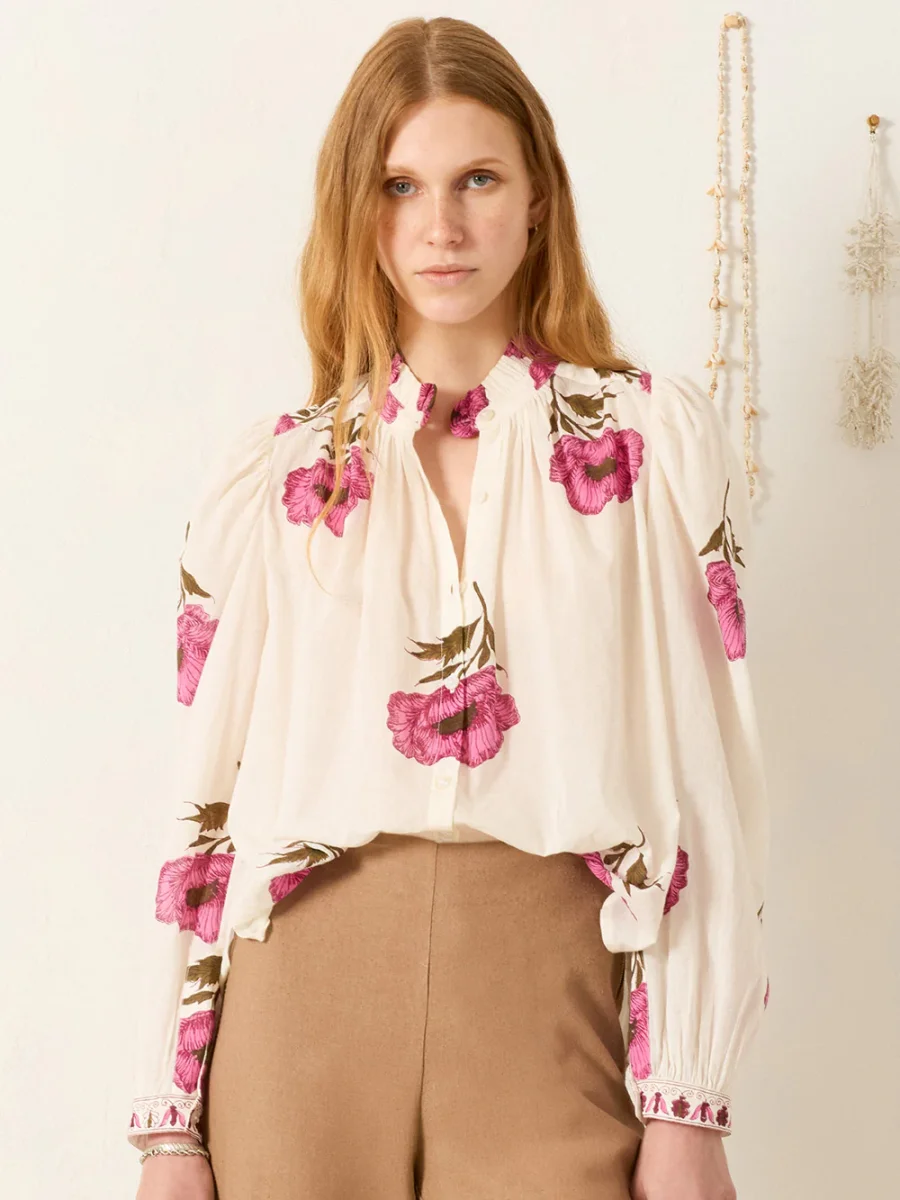 CHEMISE ANNABEL FUCHSIA POPPY – Image 2