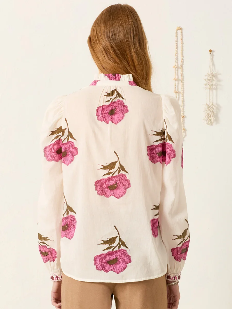 CHEMISE ANNABEL FUCHSIA POPPY – Image 3