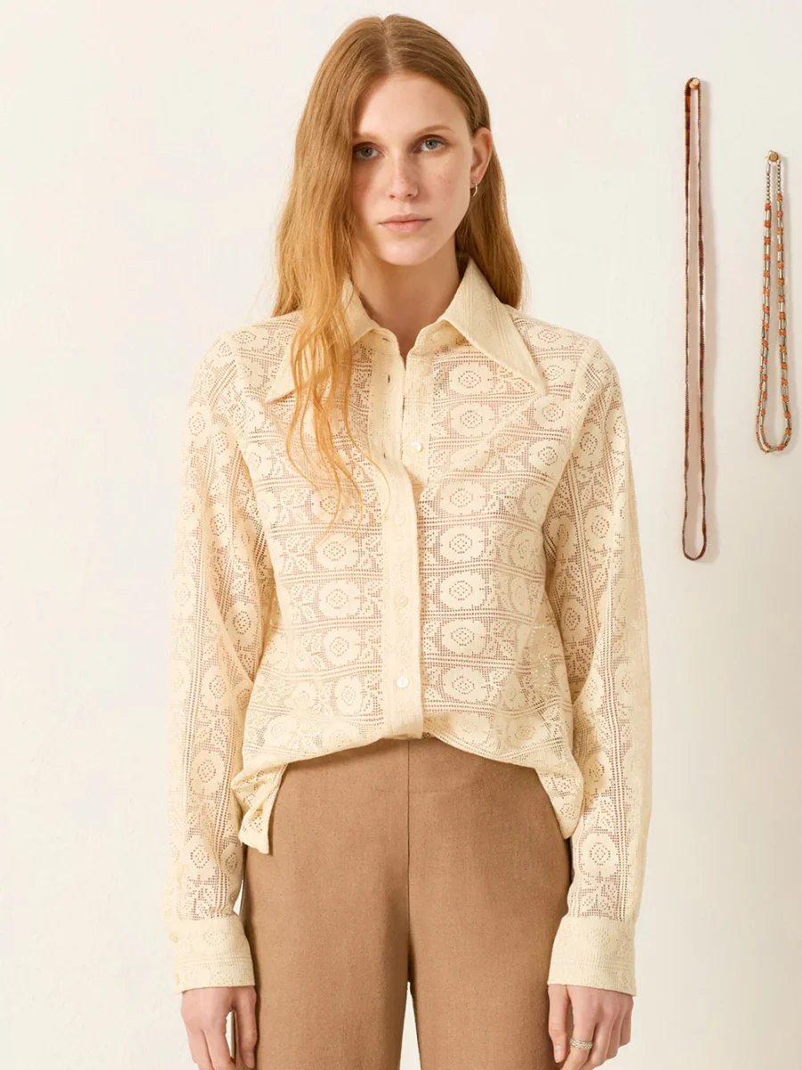 CHEMISE DOLLY DENTELLE ALABASTER – Image 3