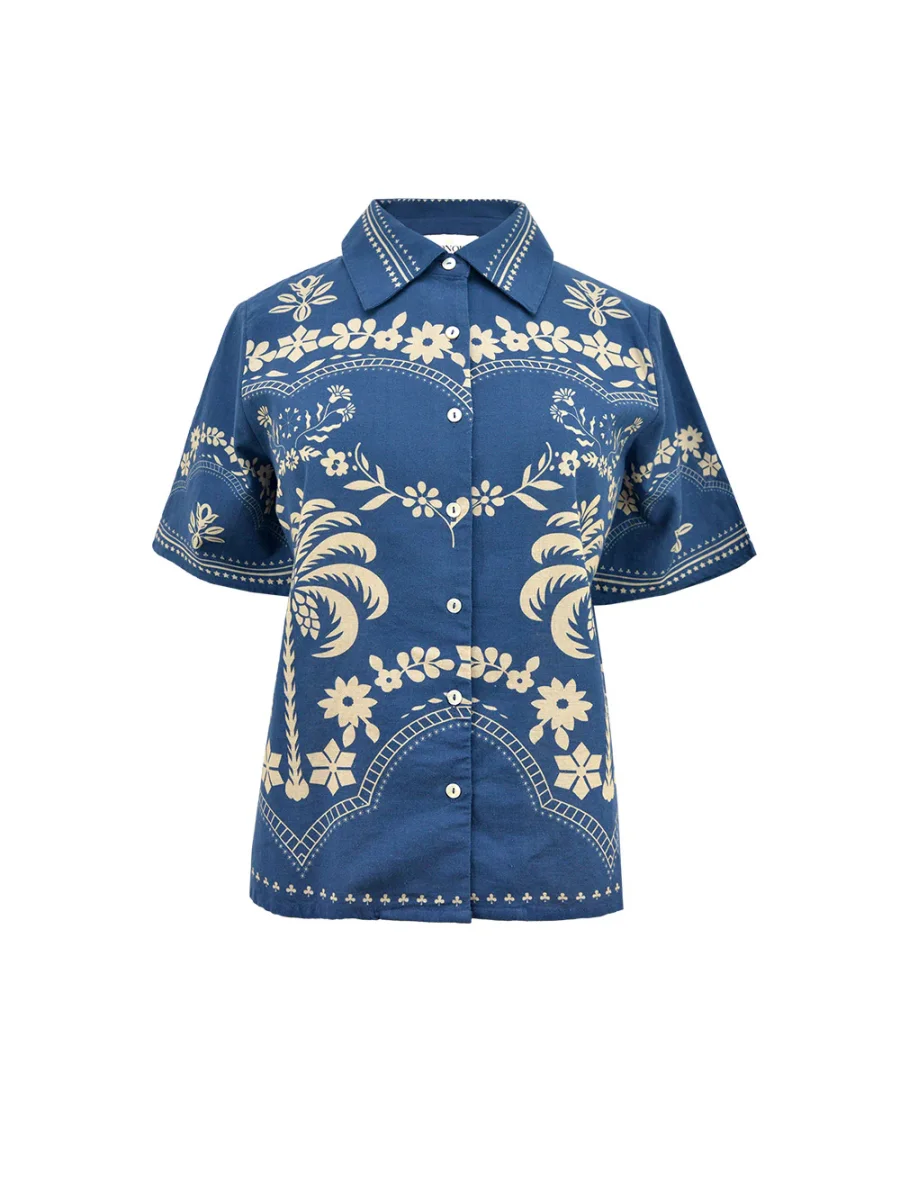 CHEMISE PARROT NAVY – Image 4