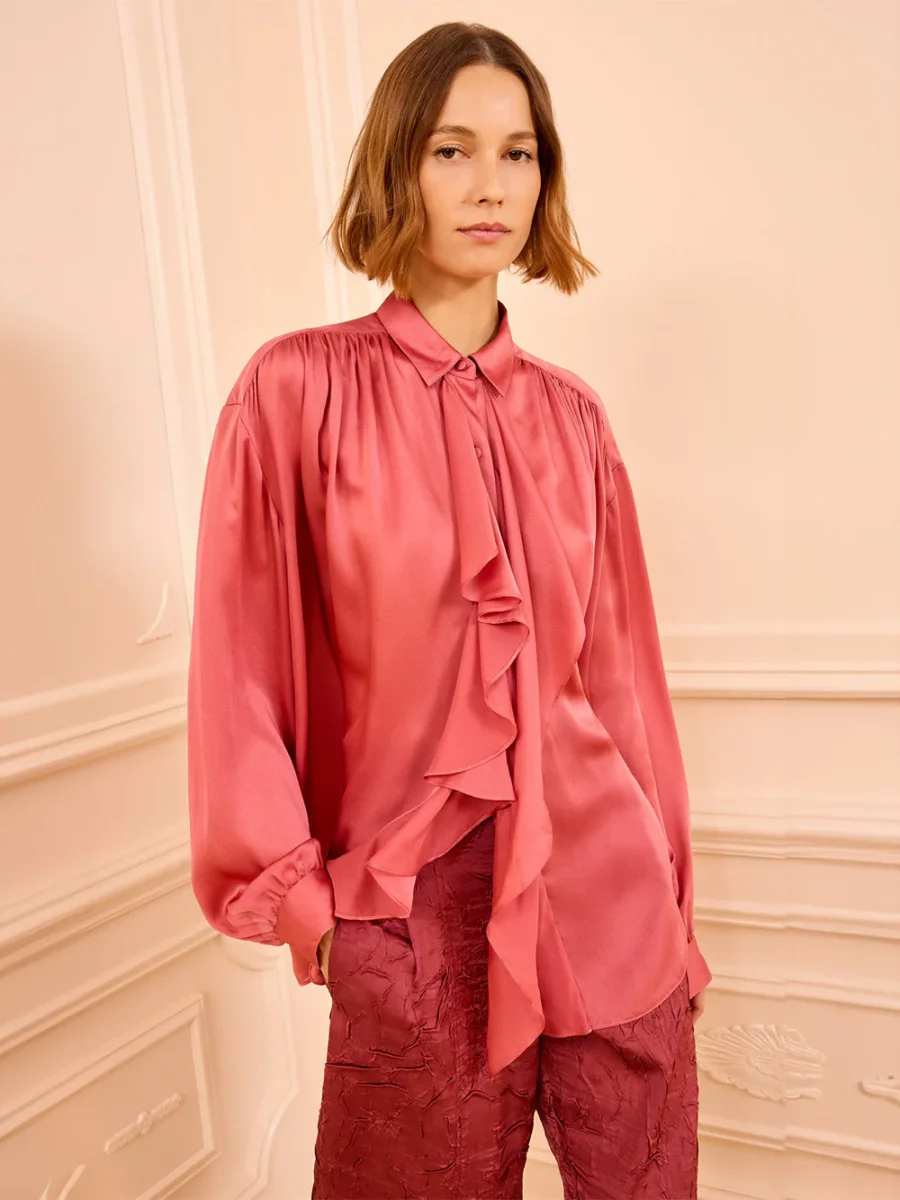 BLOUSE GESTURE ROSEWOOD