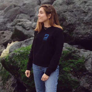 BLACK SWEATER – SURFRIDER BLUE LOGO
