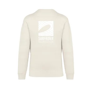 Sweat unisexe ivoire – Surfrider logo blanc