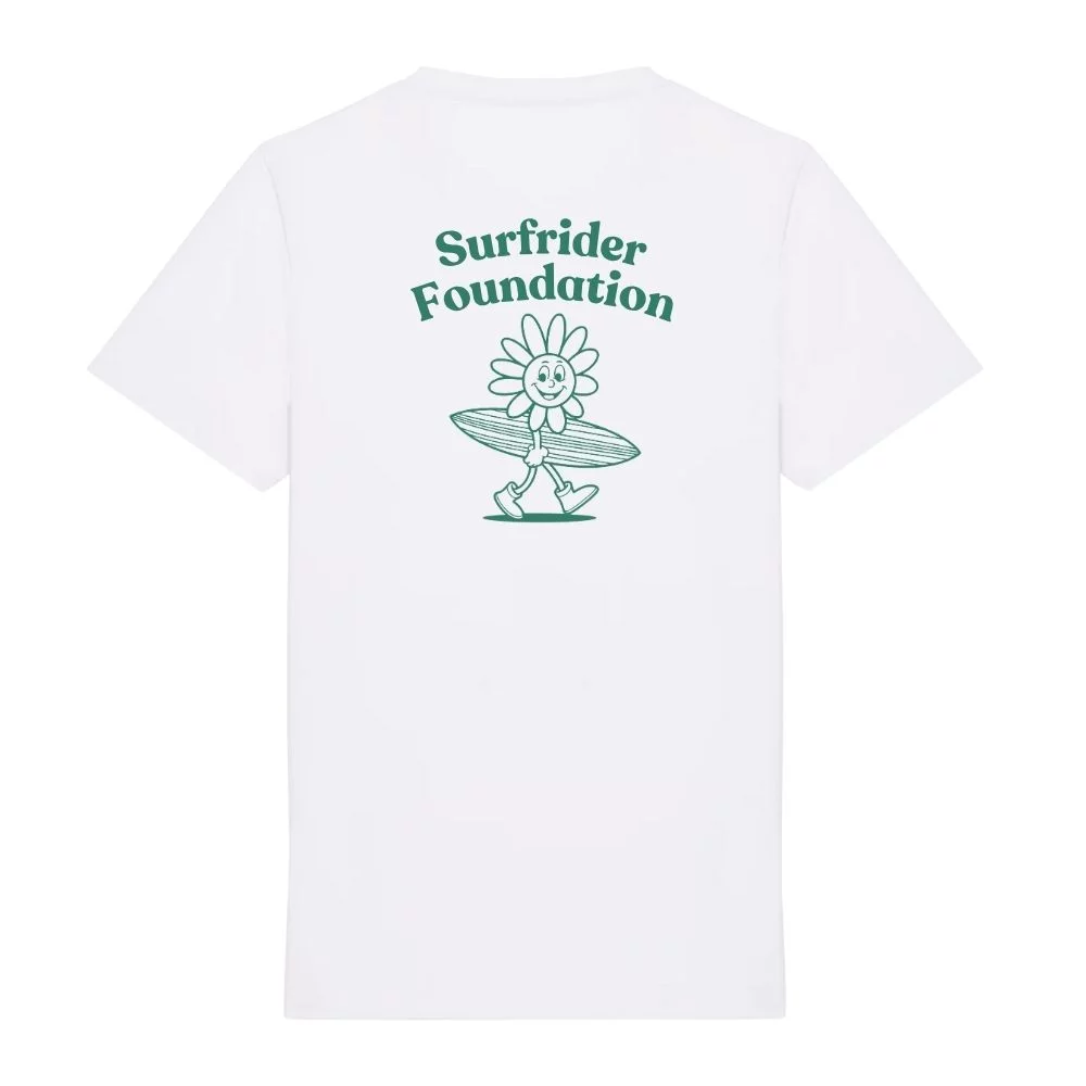T-shirt unisexe blanc – Surfing flower